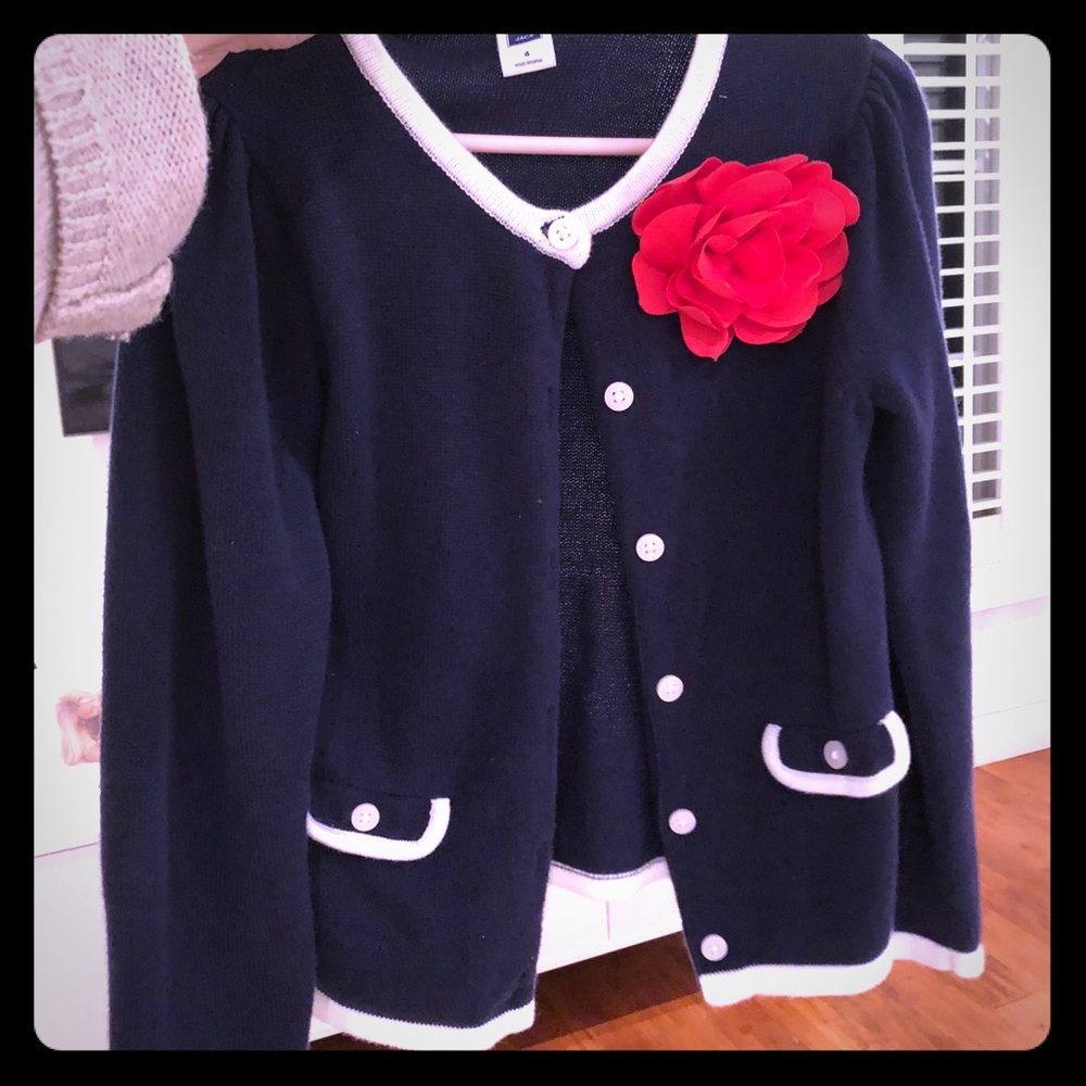 Janie and Jack sweater with flower detail